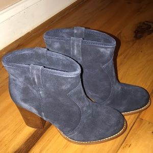 Splendid Suede Ankle Boots - Navy